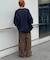 【UNISEX】ネルチェックタックボリュームワイドパンツ