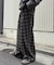 【UNISEX】ネルチェックタックボリュームワイドパンツ
