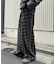 【UNISEX】ネルチェックタックボリュームワイドパンツ