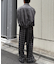 【UNISEX】ネルチェックタックボリュームワイドパンツ