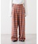 【UNISEX】ネルチェックタックボリュームワイドパンツ