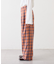 【UNISEX】ネルチェックタックボリュームワイドパンツ