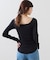【shay】カップ付オフショルリブトップス