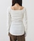【shay】カップ付オフショルリブトップス