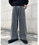 【冬も暖かい◎】表起毛/2タックデニムワイドスラックスパンツ