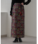 【aguni】ベロア刺繍ナロースカート