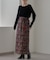 【aguni】ベロア刺繍ナロースカート