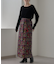 【aguni】ベロア刺繍ナロースカート