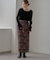【aguni】ベロア刺繍ナロースカート