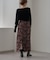 【aguni】ベロア刺繍ナロースカート