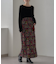 【aguni】ベロア刺繍ナロースカート