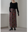 【aguni】ベロア刺繍ナロースカート