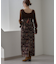 【aguni】ベロア刺繍ナロースカート