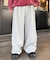 【UNISEX】スラックス見え/あったかワイドスウェットパンツ