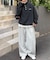 【UNISEX】スラックス見え/あったかワイドスウェットパンツ