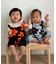 【BABY】総柄フラワーニットロンパース