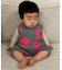 【BABY】総柄フラワーニットロンパース