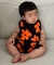 【BABY】総柄フラワーニットロンパース