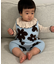【BABY】総柄フラワーニットロンパース