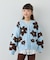 【KIDS】【ジュニアサイズあり】総柄フラワーニットカーデ《ユニセックス》