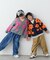 【KIDS】【ジュニアサイズあり】総柄フラワーニットカーデ《ユニセックス》