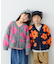 【KIDS】【ジュニアサイズあり】総柄フラワーニットカーデ《ユニセックス》