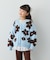 【KIDS】【ジュニアサイズあり】総柄フラワーニットカーデ《ユニセックス》
