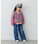 【KIDS】【ジュニアサイズあり】総柄フラワーニットカーデ《ユニセックス》