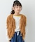 【KIDS】【ジュニアサイズあり】洗える手編みタッチフリンジニットベスト