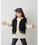 【KIDS】【ジュニアサイズあり】洗える手編みタッチフリンジニットベスト