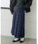 【GEVACO】チェックサイドベルトスカート