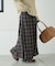 【GEVACO】チェックサイドベルトスカート