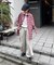 【PATTIPATTI】ビックシルエットブランケットネルチェックシャツ
