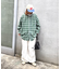 【PATTIPATTI】ビックシルエットブランケットネルチェックシャツ