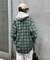 【PATTIPATTI】ビックシルエットブランケットネルチェックシャツ