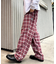 【PATTIPATTI】ブランケットネルチェックパンツ
