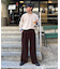 【冬も暖かい◎】モールタックストレートパンツ