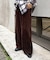 【冬も暖かい◎】モールタックストレートパンツ