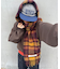 【UNISEX】チェック柄フリンジマフラー