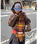 【UNISEX】チェック柄フリンジマフラー