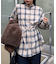 ウエストマークチェックオーバーシャツ