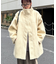 【高見え&着映え】シャギー袖取り外しスタンドハーフコート