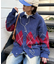 【UNISEX】アーガイル襟ネップニットカーディガン