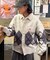 【UNISEX】アーガイル襟ネップニットカーディガン