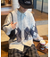 【UNISEX】アーガイル襟ネップニットカーディガン