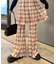 ★H.Sチェックメロー切り替えフレアパンツ