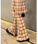 ★H.Sチェックメロー切り替えフレアパンツ