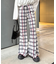 ★H.Sチェックメロー切り替えフレアパンツ