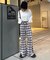 ★H.Sチェックメロー切り替えフレアパンツ