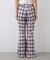 ★H.Sチェックメロー切り替えフレアパンツ